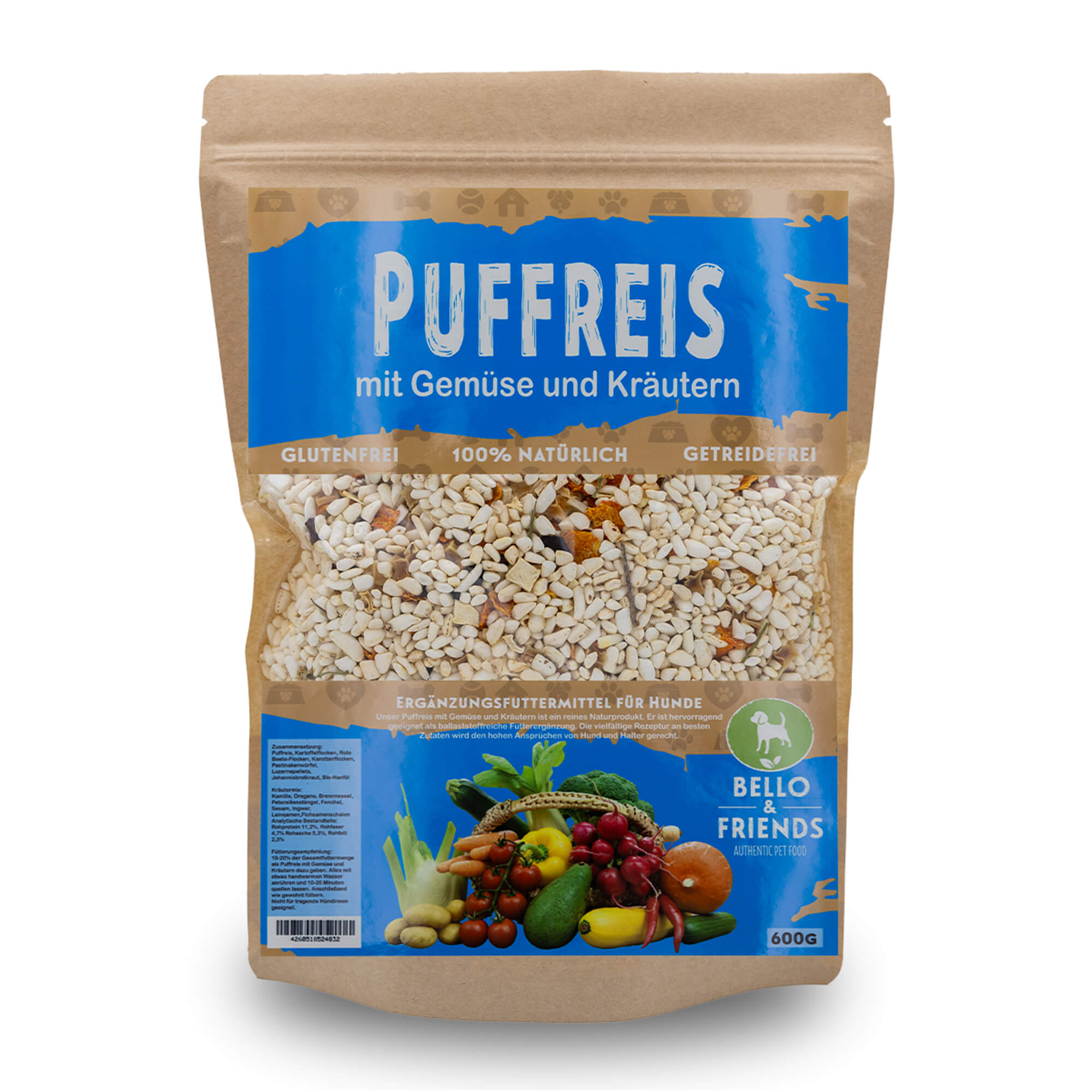 Puffreis mit Gemüse & Kräutern