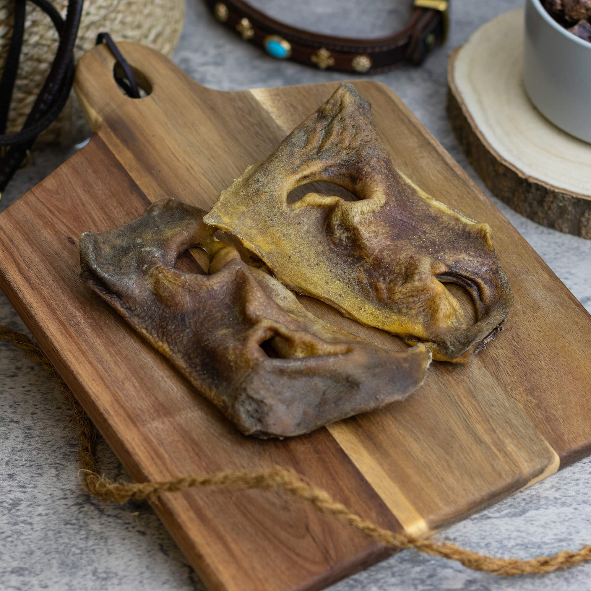 Rindernasen ohne Fell getrocknet